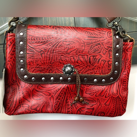 Myra Bag Bags Myra Bag Red Leather Crossbody Purse Poshmark